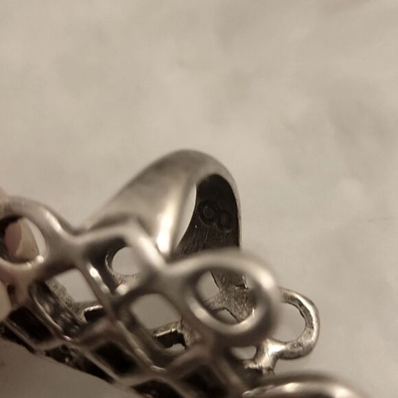 Avant Garde Paris Silver Damier Ring Goth Grunge Punk Cage Witchy Industrial 8 - Picture 6 of 6